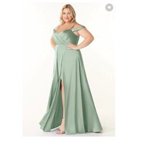 Azazie Ocean Agave Bridesmaid Dress Size A22